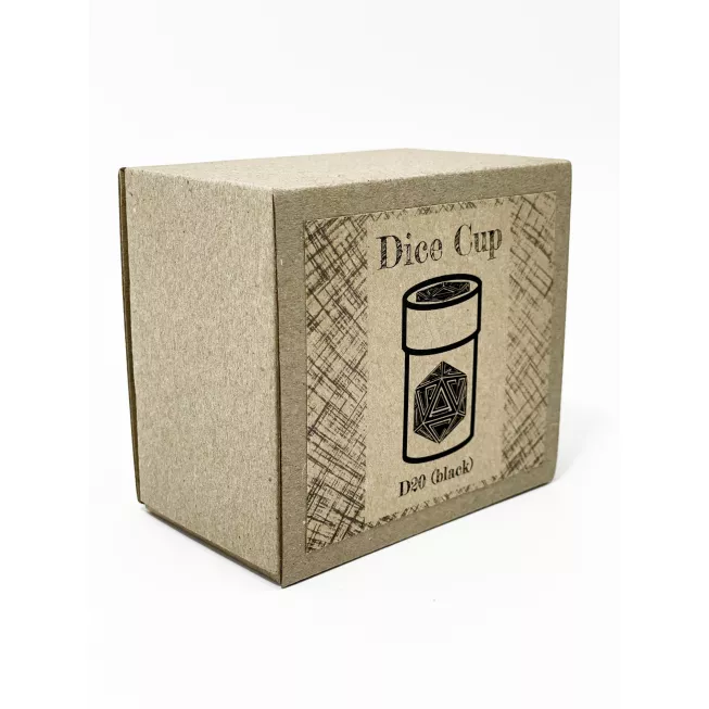 Стакан для кубиків D20 чорний Dice Cup