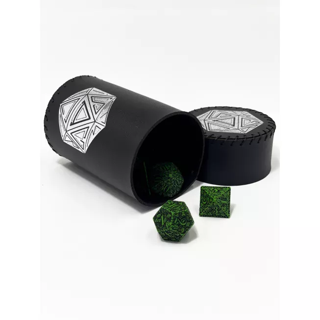 Стакан для кубиків D20 чорний Dice Cup