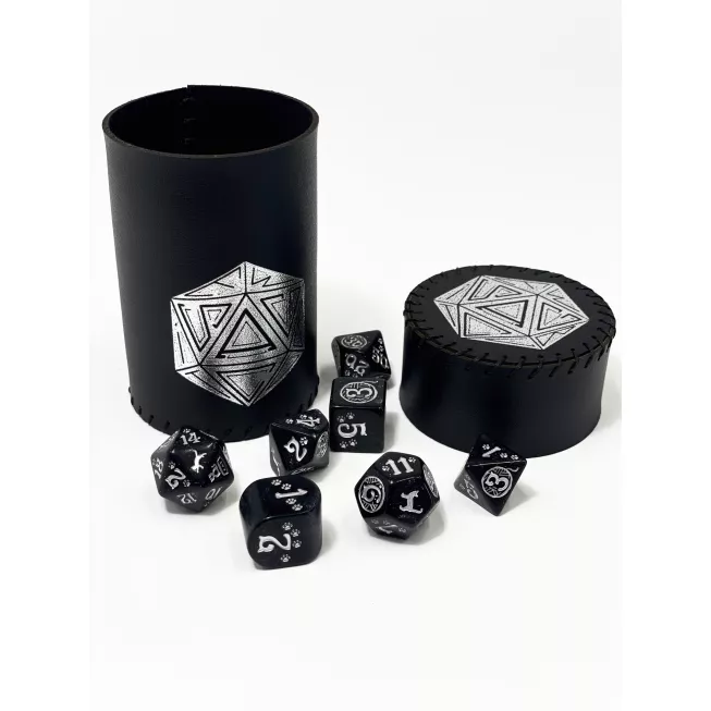 Стакан для кубиків D20 чорний Dice Cup
