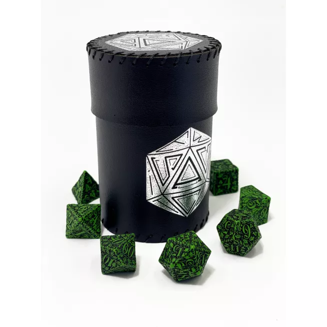 Стакан для кубиків D20 чорний Dice Cup