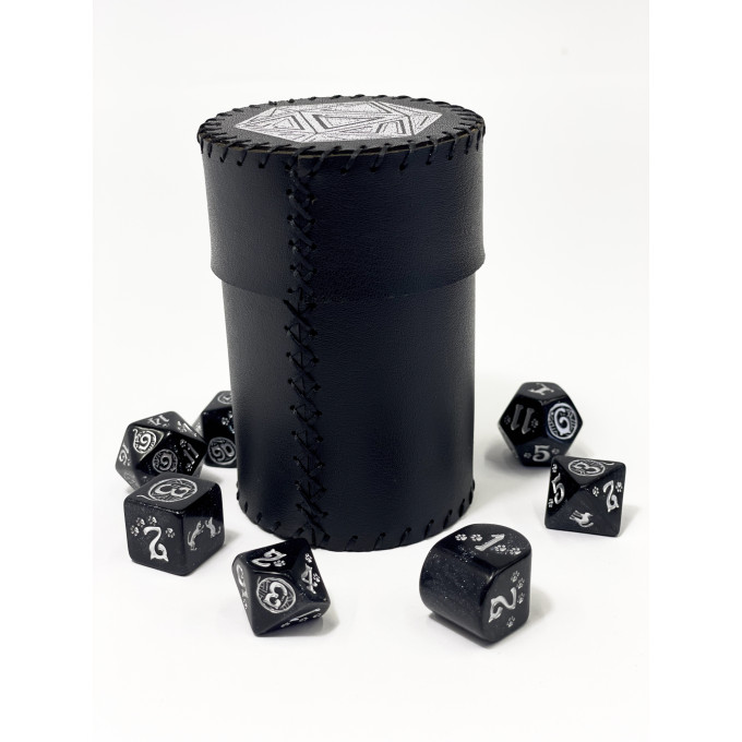 Стакан для кубиків D20 чорний Dice Cup