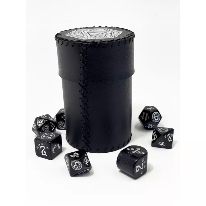 Стакан для кубиків D20 чорний Dice Cup