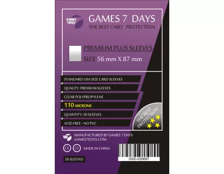 Протектори Games7Days (56 x 87 мм) Premium Plus USA (50 шт)