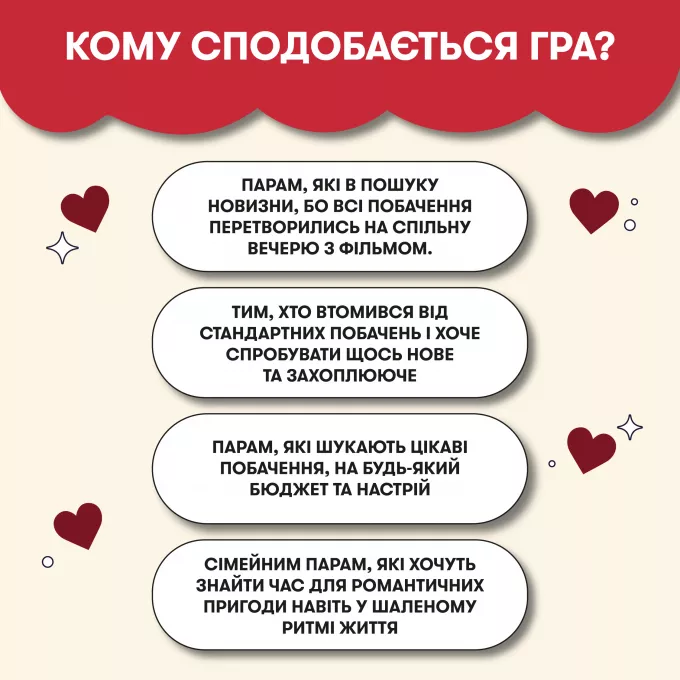Настільна гра для закоханих. 100 неймовірних побачень