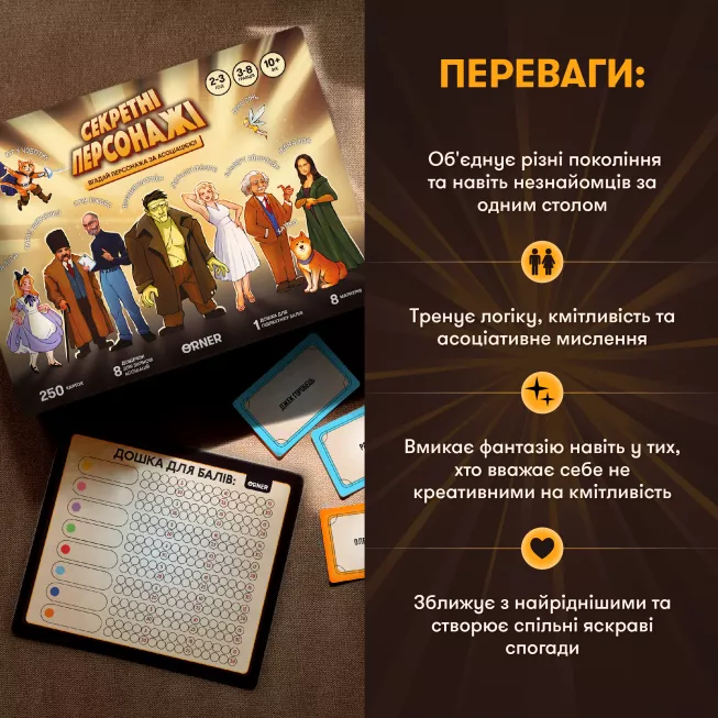 Настільна гра Секретні персонажі