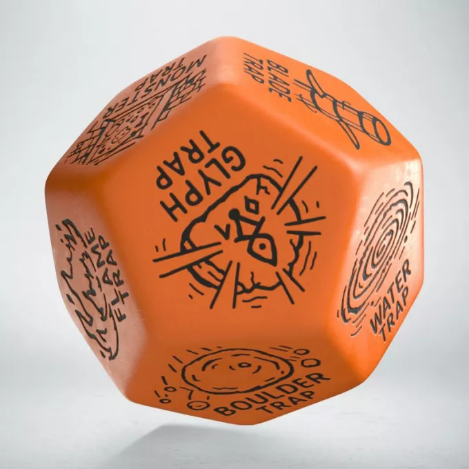 Кубик D12 Trap Generator Die: Orange&Black (1)
