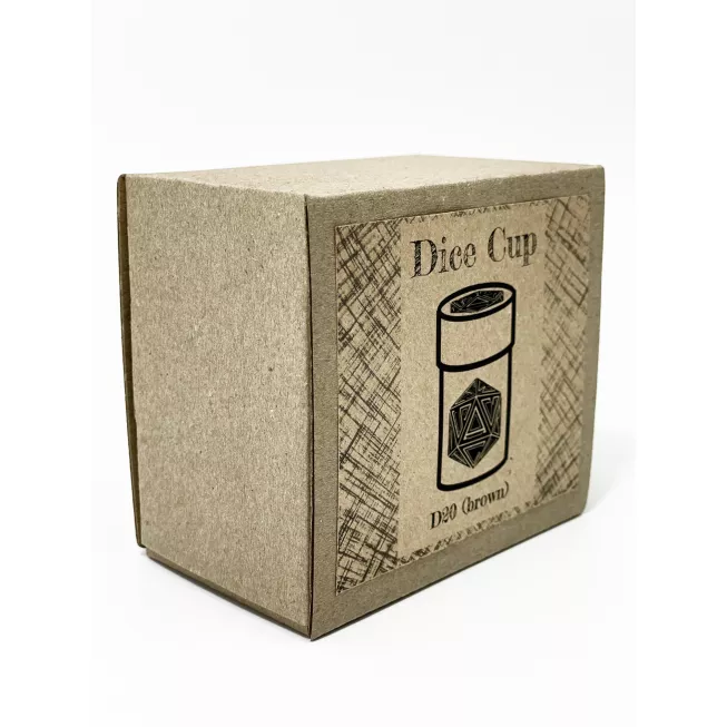 Стакан для кубиків D20 коричневий Dice Cup