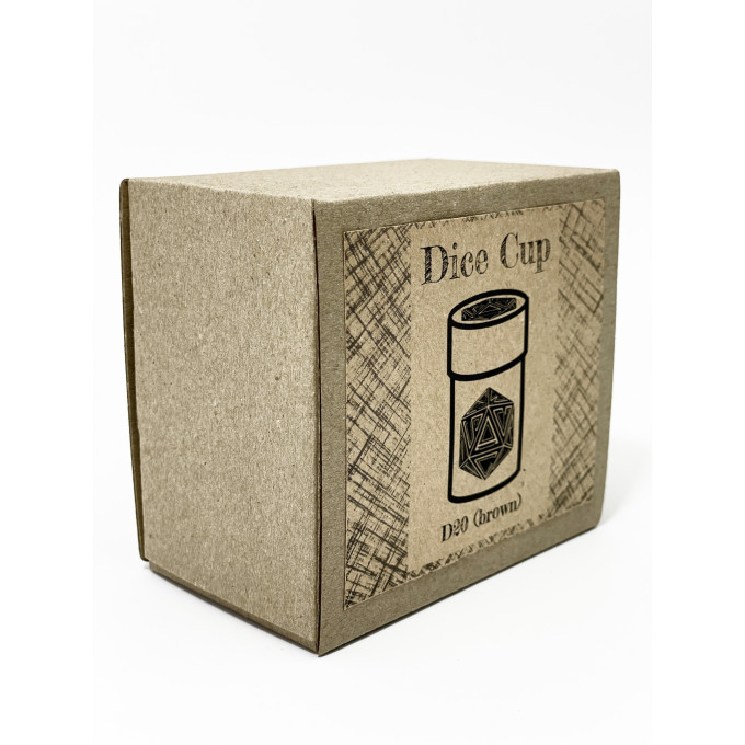 Стакан для кубиків D20 коричневий Dice Cup