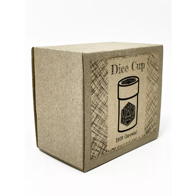 Стакан для кубиків D20 коричневий Dice Cup