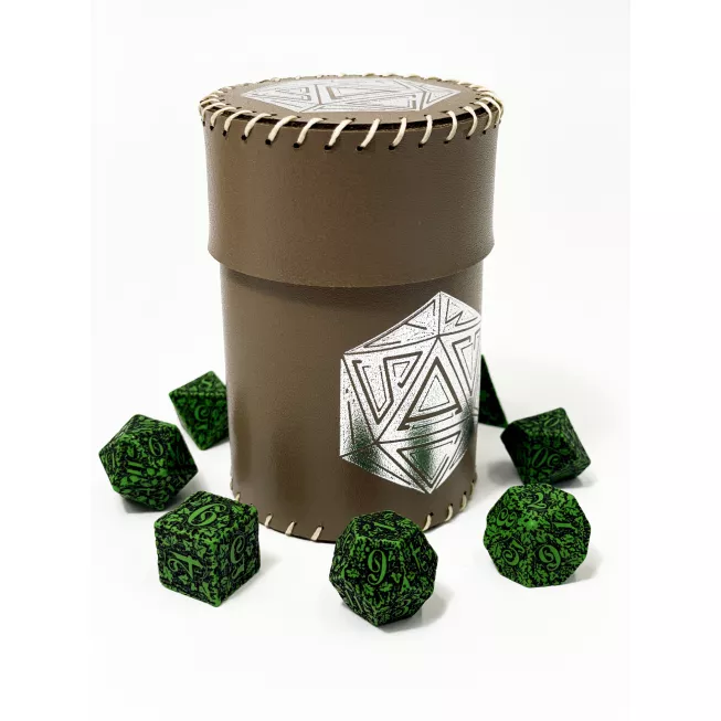 Стакан для кубиків D20 коричневий Dice Cup