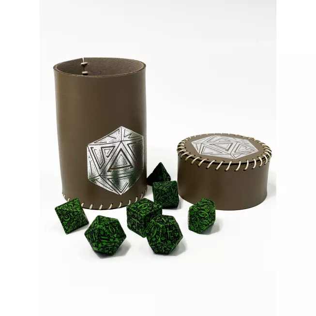 Стакан для кубиків D20 коричневий Dice Cup
