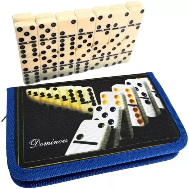 Доміно в чорно-синьому кейсі (19,5х12х2,5 см)