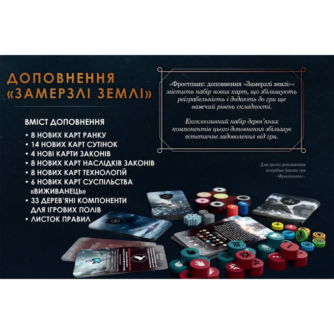 Настільна гра Фростпанк: Замерзлі землі (Frostpunk: The Board Game - Frostlander Expansion)