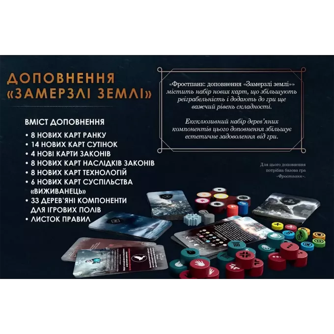 Настільна гра Фростпанк: Замерзлі землі (Frostpunk: The Board Game - Frostlander Expansion)