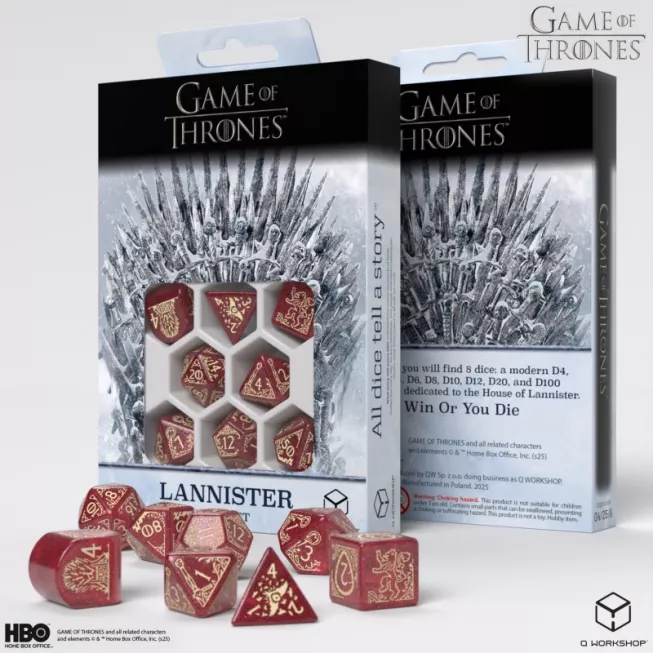 Набір кубиків Game of Thrones. Lannister Dice Set