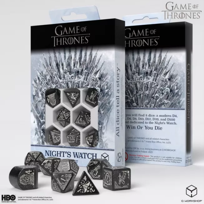 Набір кубиків Game of Thrones. Night's Watch Dice Set