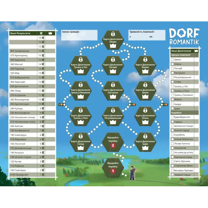 Настільна гра Дорфромантік - Фермерські Пригоди (Dorfromantik)