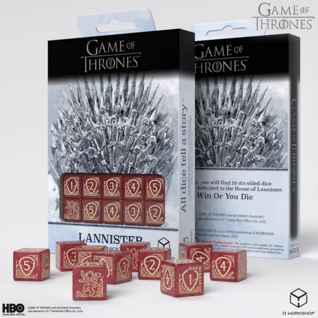 Набір кубиків Game of Thrones. Lannister 10xD6 Dice Set