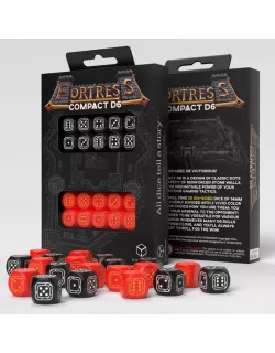 Набір кубиків Fortress Compact Black & Red D6 Dice (20)