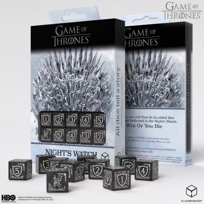 Набір кубиків Game of Thrones. Night's Watch 10xD6 Dice Set