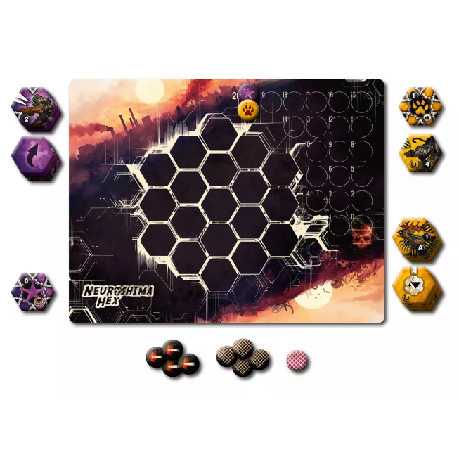 Настільна гра Нейрошима Гекс. Битва: Сталева поліція проти Чудовиськ (Neuroshima Hex: Battle)