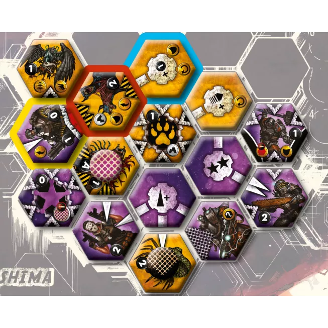 Настільна гра Нейрошима Гекс. Битва: Сталева поліція проти Чудовиськ (Neuroshima Hex: Battle)