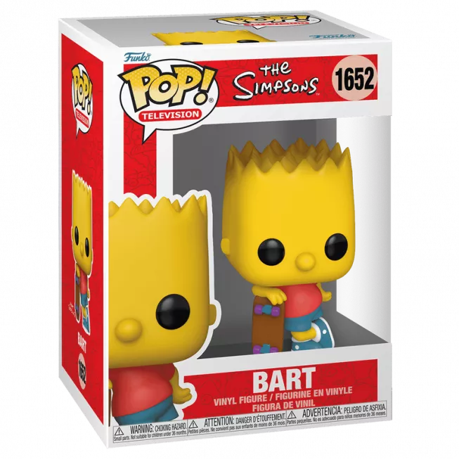 Фігурка Барт зі скейтбордом - Funko POP Simpsons #1652: Bart with Skateboard