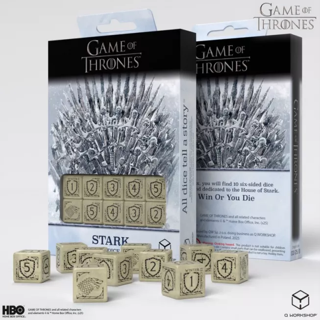 Набір кубиків Game of Thrones. Stark 10xD6 Dice Set