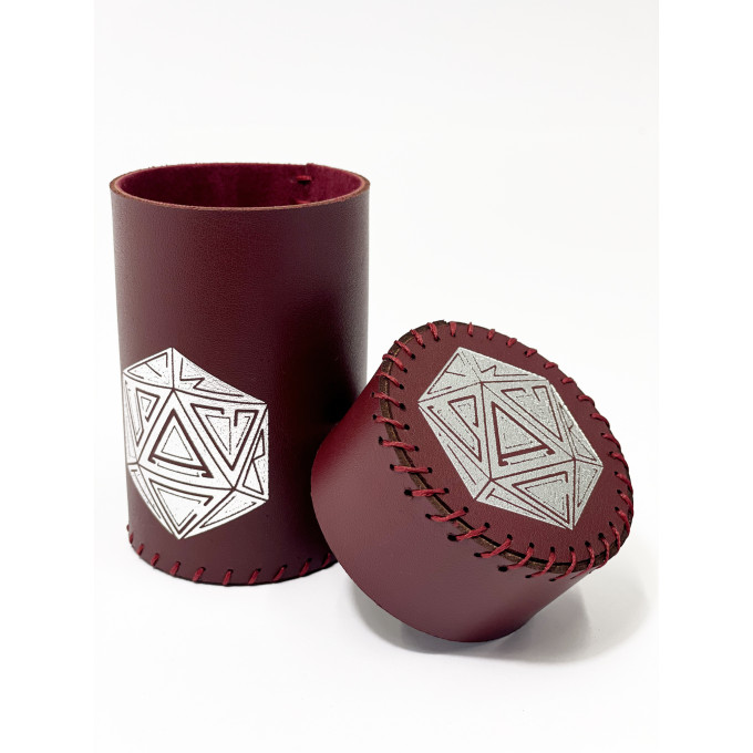 Стакан для кубиків D20 бургунді Dice Cup