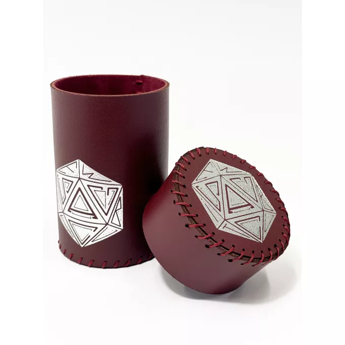 Стакан для кубиків D20 бургунді Dice Cup
