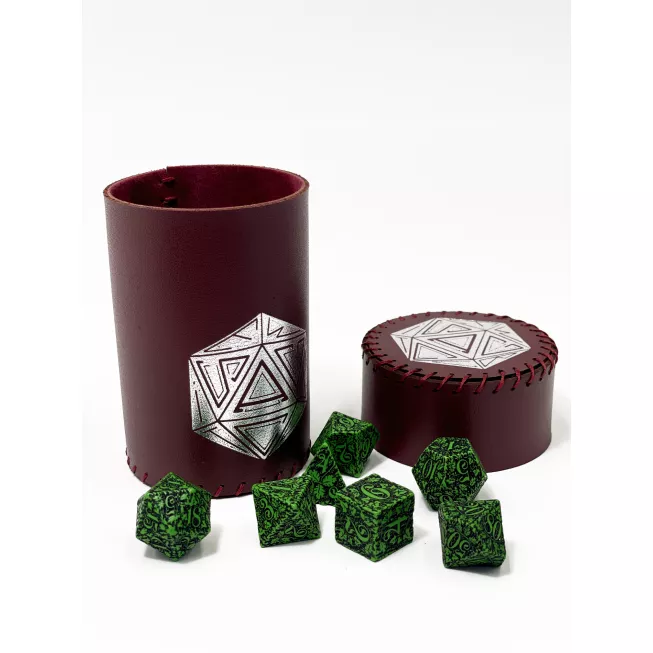 Стакан для кубиків D20 бургунді Dice Cup