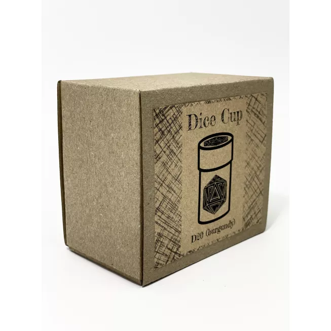 Стакан для кубиків D20 бургунді Dice Cup