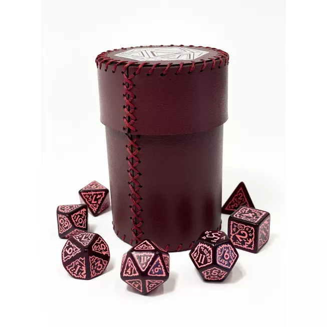 Стакан для кубиків D20 бургунді Dice Cup