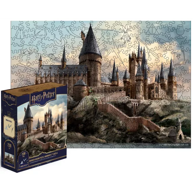 Фігурний дерев'яний пазл Гаррі Поттер Замок Гоґвортс XL