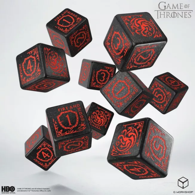 Набір кубиків Game of Thrones. Targaryen 10xD6 Dice Set