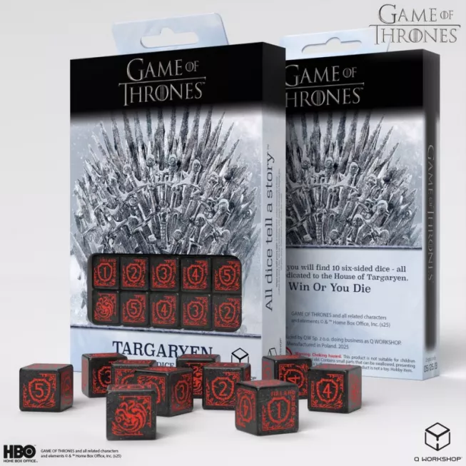 Набір кубиків Game of Thrones. Targaryen 10xD6 Dice Set