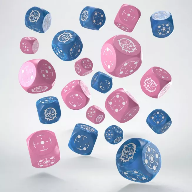 Набір кубиків Crosshairs Compact D6: Blue & Pink Dice Set