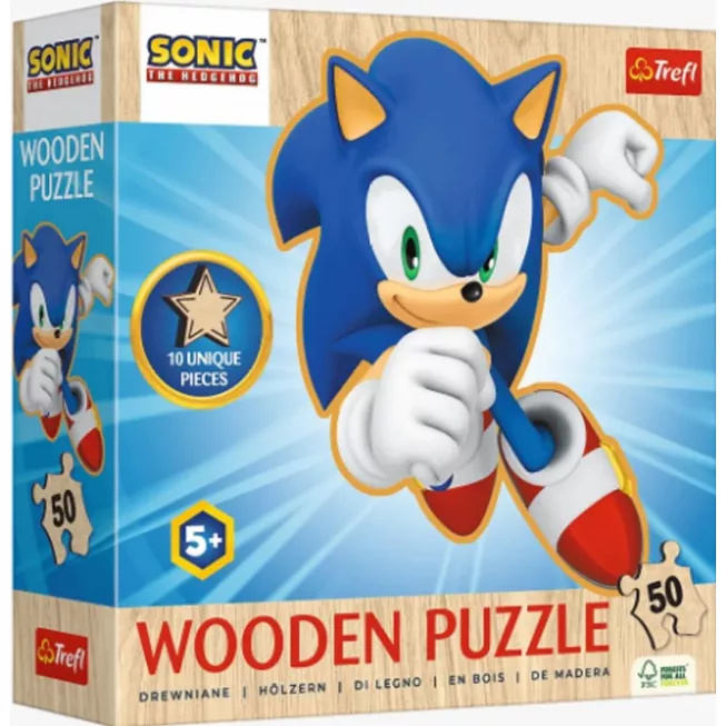 Дерев'яний пазл Щасливий Сонік (50)
