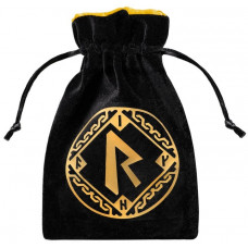 Мішечок Runic Black & golden Velour Dice Bag