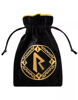 Мішечок Runic Black & golden Velour Dice Bag