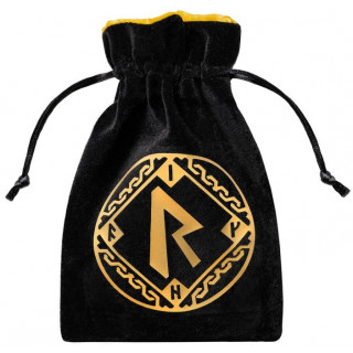 Мішечок Runic Black & golden Velour Dice Bag
