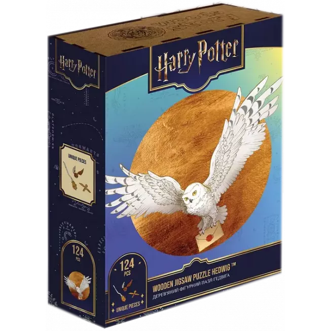 Фігурний дерев'яний пазл Гаррі Поттер Гедвіґа XL