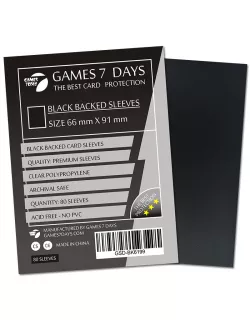 Протектори Games7Days (66 х 91 мм / 63.5x88 мм) Black Premium MTG (100 шт)