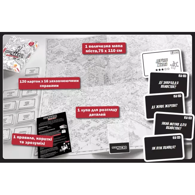 Настільна гра МікроМакро: Вбивче місто (MicroMacro: Crime City)