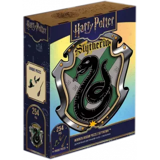 Фігурний дерев'яний пазл Гаррі Поттер Герб Слизерин XL