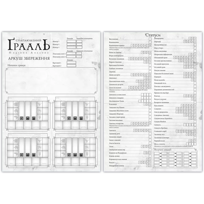 Настільна гра Спаплюжений Грааль. Падіння Авалону (Tainted Grail: The Fall of Avalon)