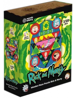 Дерев'яний пазл-лабіринт Rick & Morty Космічний лабіринт XL