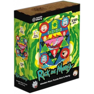 Дерев'яний пазл-лабіринт Rick & Morty Космічний лабіринт XL