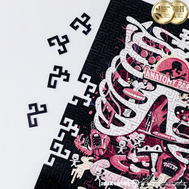 Дерев'яний пазл-лабіринт Rick & Morty Anatomy Park XL