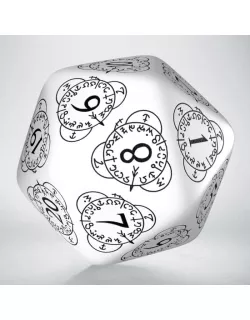 Кубик D20 Level Counter White & black Die (1)